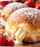 Cream filled donut