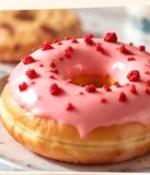 Pink glazed donut